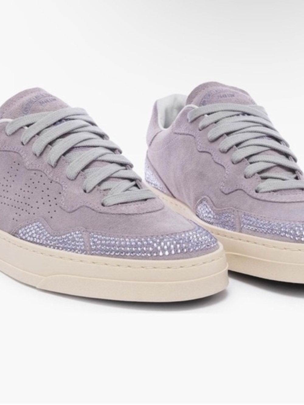 P448 Bali Lavender Suede Sneakers with purple rhinestone on the toe Size 9.5/10